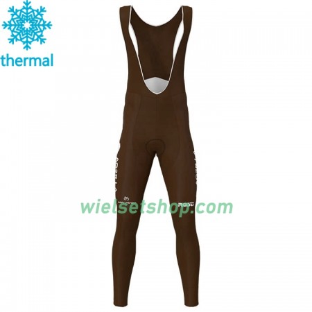 Fietsbroek Lang met Bretels 2020 AG2R La Mondiale N002 Winter Thermal Fleece